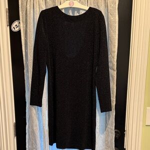 H&M Shimmering Black Long Sleeve Dress